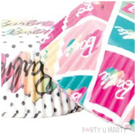 foremki na muffinki barbie na kolorowo mix decora 36 szt