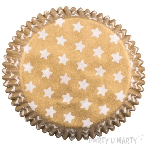 foremki na muffinki biale gwiadki zloty demmler 60 szt