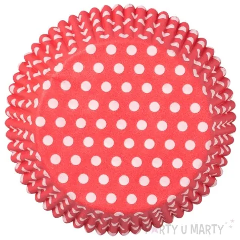 foremki na muffinki biale kropki czerwony demmler 60 szt