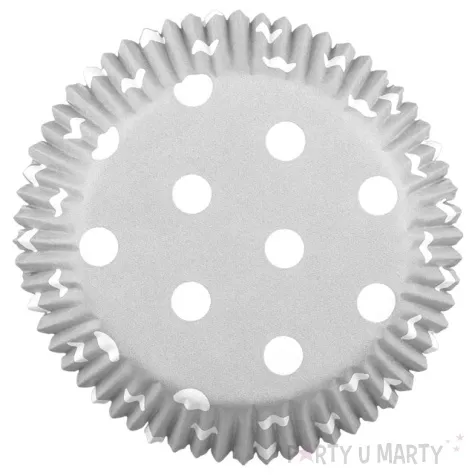 foremki na muffinki biale kropki szary demmler 60 szt