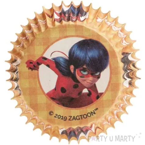 foremki na muffinki biedronka i czarny kot miraculous dekora 25 szt