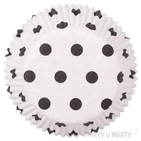 foremki na muffinki czarne kropki bialy demmler 60 szt