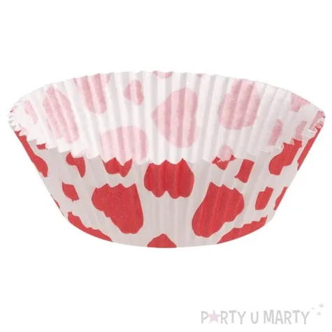 foremki na muffinki czerwone serduszka bialy demmler 60 szt