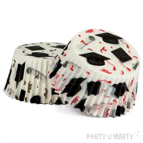 foremki na muffinki dyplom i czapka biret mix decora 36 szt