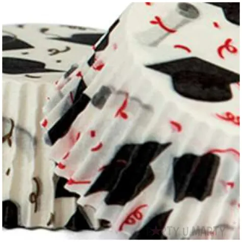 foremki na muffinki dyplom i czapka biret mix decora 36 szt