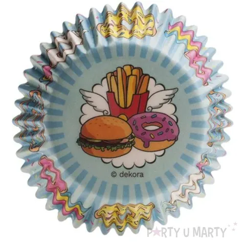 foremki na muffinki fast food dekora 25 szt