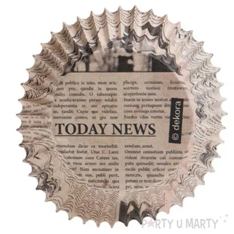 foremki na muffinki gazeta dekora 25 szt