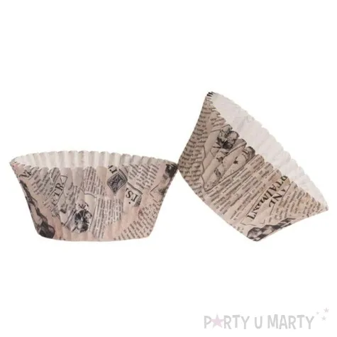 foremki na muffinki gazeta dekora 25 szt
