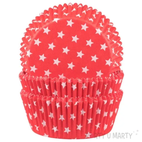 foremki na muffinki gwiazdki czerwony demmler 60 szt