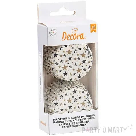 foremki na muffinki gwiazdki mix decora 36 szt