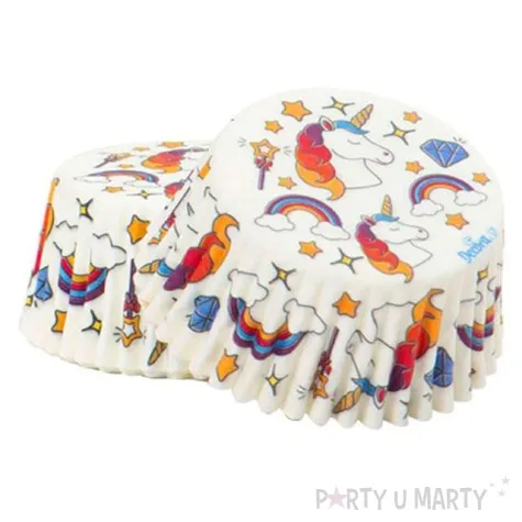 foremki na muffinki jednorozec i tecza mix decora 36 szt