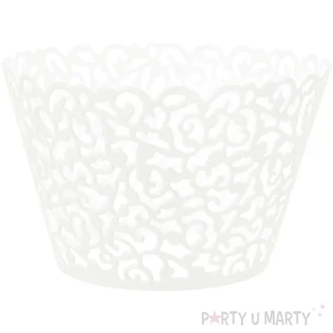 foremki na muffinki koronka biale partypal 10 szt