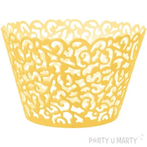 foremki na muffinki koronka zlote partypal 10 szt