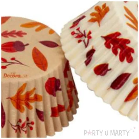 foremki na muffinki liscie jesienne mix decora 36 szt