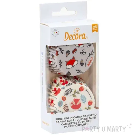 foremki na muffinki lisek rudzielec mix decora 36 szt
