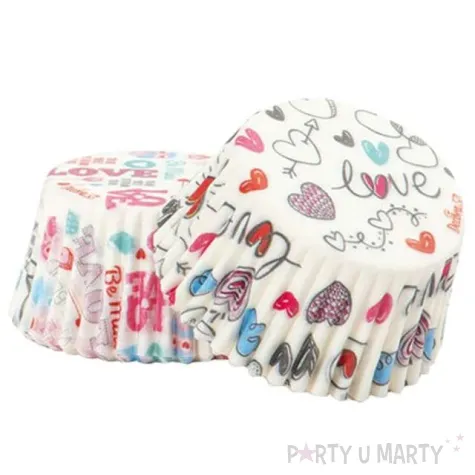 foremki na muffinki love i serce mix decora 36 szt