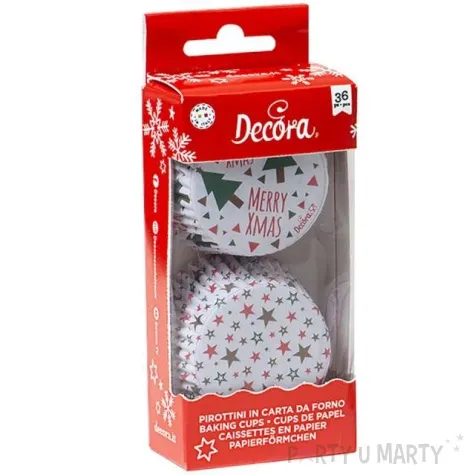foremki na muffinki merry xmas mix decora 36 szt