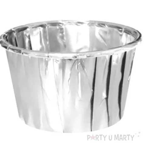 foremki na muffinki metaliczne srebrne partypal 20 szt