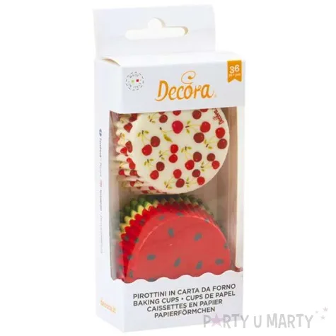 foremki na muffinki owocowe party mix decora 36 szt