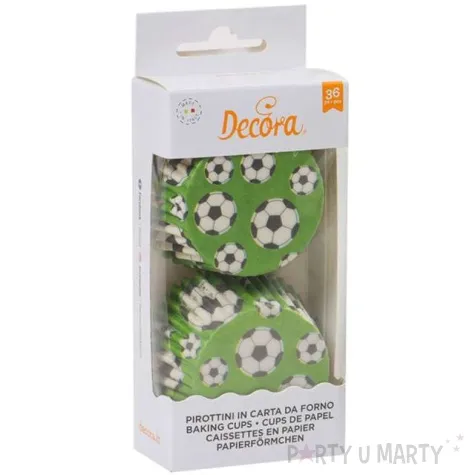 foremki na muffinki pilka nozna mix decora 36 szt