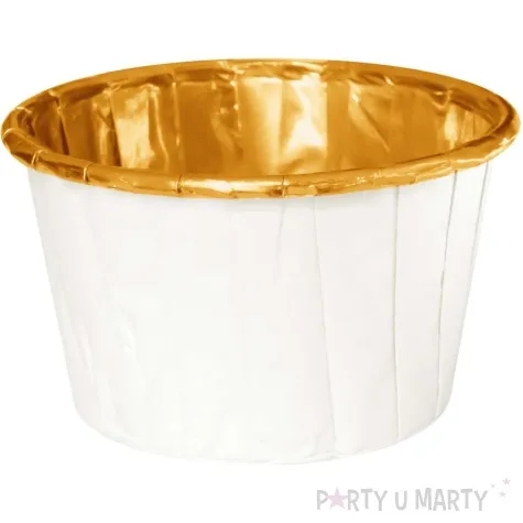 foremki na muffinki pozlacane biale partypal 20 szt