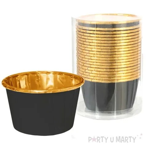 foremki na muffinki pozlacane czarny partypal 20 szt