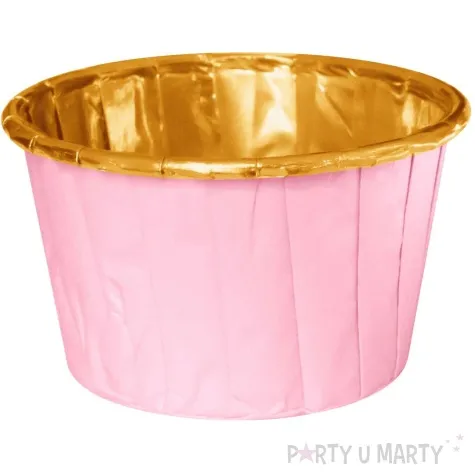 foremki na muffinki pozlacane rozowe partypal 20 szt