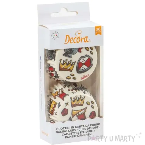 foremki na muffinki rycerskie symbole mix decora 36 szt
