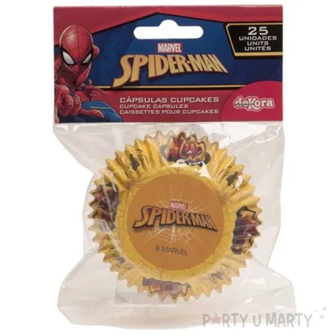 foremki na muffinki spiderman dekora 25 szt