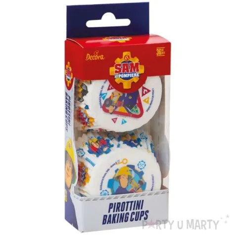 foremki na muffinki strazak sam i odznaka mix decora 36 szt