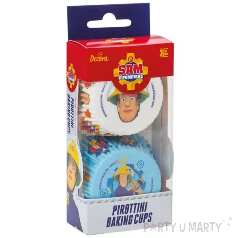 foremki na muffinki strazak sam i ogien mix decora 36 szt
