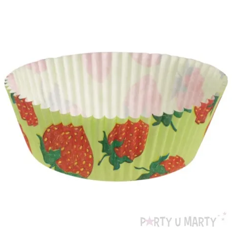 foremki na muffinki truskawki zielony demmler 60 szt
