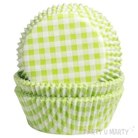 foremki na muffinki zielone w kratke demmler 60 szt