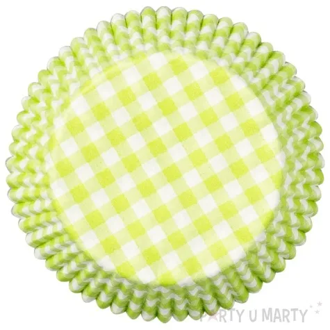 foremki na muffinki zielone w kratke demmler 60 szt