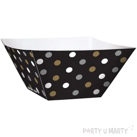 foremki na slodycze snack bowls dots black 24 szt