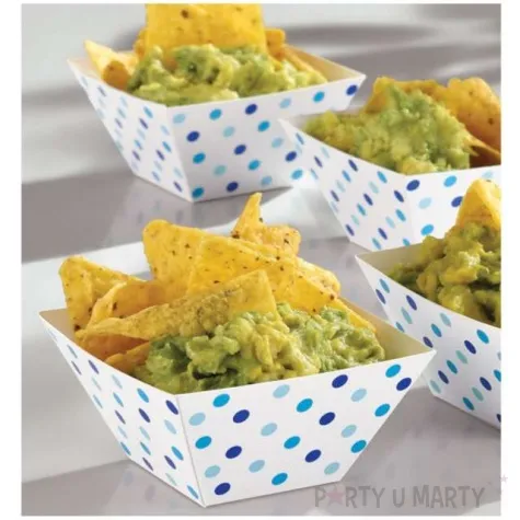 foremki na slodycze snack bowls dots blue 24 szt