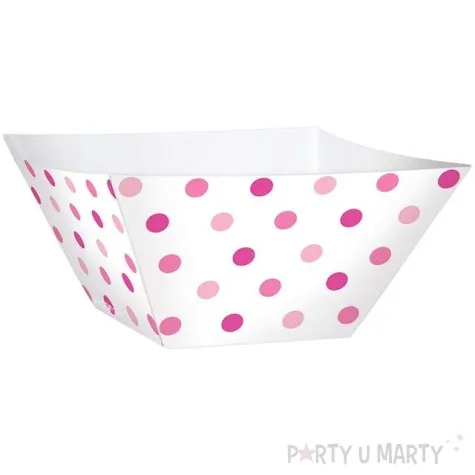 foremki na slodycze snack bowls dots pink 24 szt