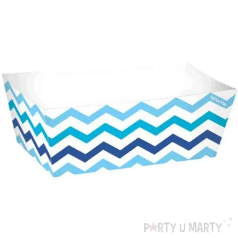 foremki na slodycze snack trays chevron blue 24 szt
