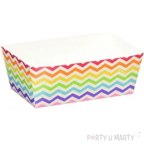 foremki na slodycze snack trays chevron rainbow 24 szt