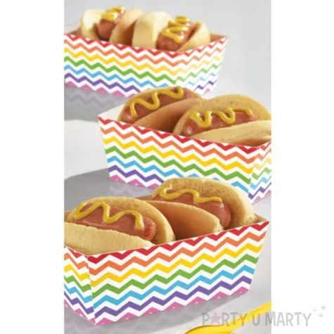 foremki na slodycze snack trays chevron rainbow 24 szt