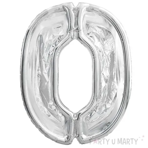 forma na balony cyfra 0 srebrny partydeco 53 dgt