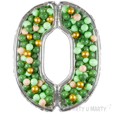 forma na balony cyfra 0 srebrny partydeco 53 dgt