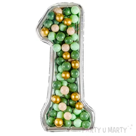 forma na balony cyfra 1 srebrny partydeco 53 dgt