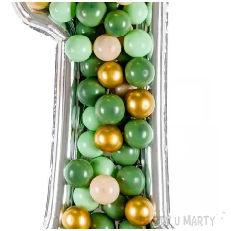 forma na balony cyfra 1 srebrny partydeco 53 dgt