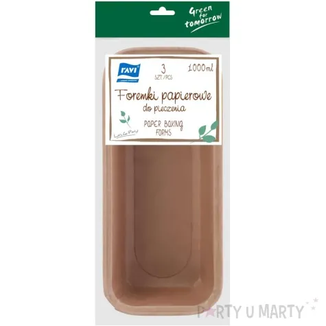 formy do ciasta green for tomorrow brazowy ravi 20x10 cm 3 szt