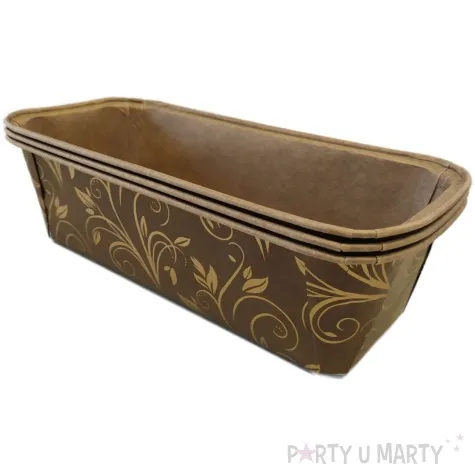 formy do ciasta green for tomorrow brazowy ravi 20x10 cm 3 szt