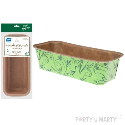 formy do ciasta green for tomorrow zielony ravi 20x10 cm 3 szt