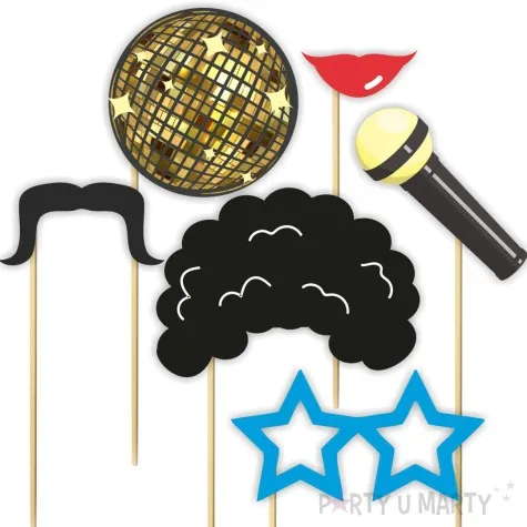 fotogadzet patyczki disco zlota kula 6 szt