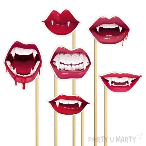 fotogadzet patyczki halloween krwawe usta 6 szt