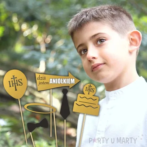 fotogadzet patyczki komunia sw fotobudka zloty 6 szt